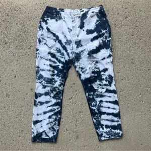 Distressed Tie Dye Jeans High Waist Plus Size Pants 3X XXL New with Tag